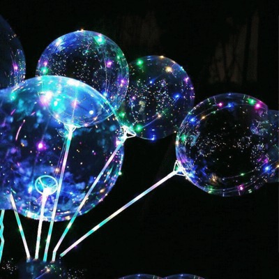 Directo de fábrica celebridad de Internet puesto ola bola mango luminoso batería luz globo decorativo luz de mano polo al por mayor
