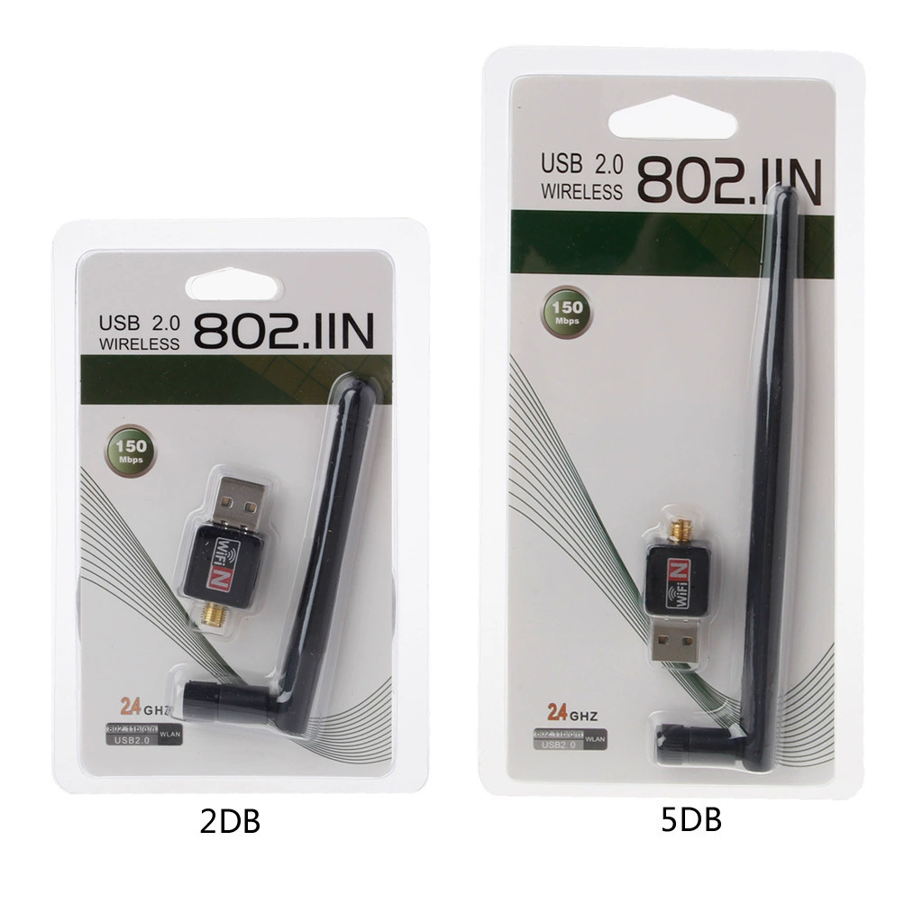 USB беспроводная сетевая карта 150 м беспроводная сетевая карта Wi-Fi приемник передатчик компьютерный адаптер 2DB беспроводной WIFI