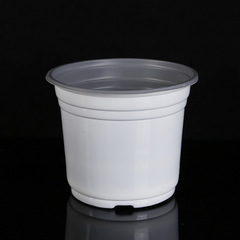 White Double Color Succulent Planter Manufacturer Green Plant Gardening Pot Soft PP Seedling Tray Plastic Double Color Flower Pot