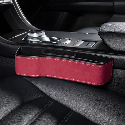 Car storage bag/box – Gap Storage Box - seat-gap-box-suede-style-red-main-driver-28105165
