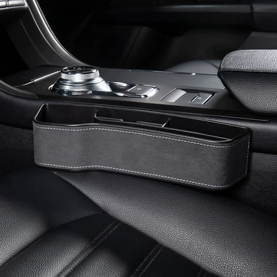 Decoration Supplies Complete Collection of | Car storage bag/box - seat-gap-box-suede-style-gray-main-driver-28105165