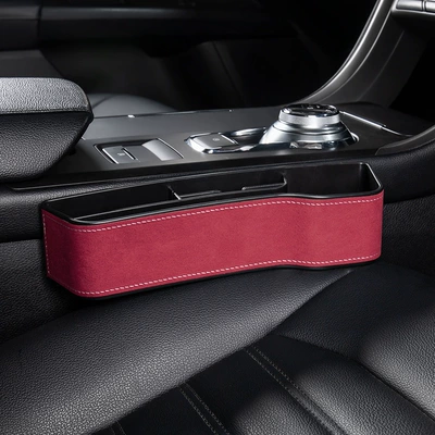 Car storage bag/box, Storage Box Car Interior Decoration - seat-gap-box-suede-style-red-passenger-28105165