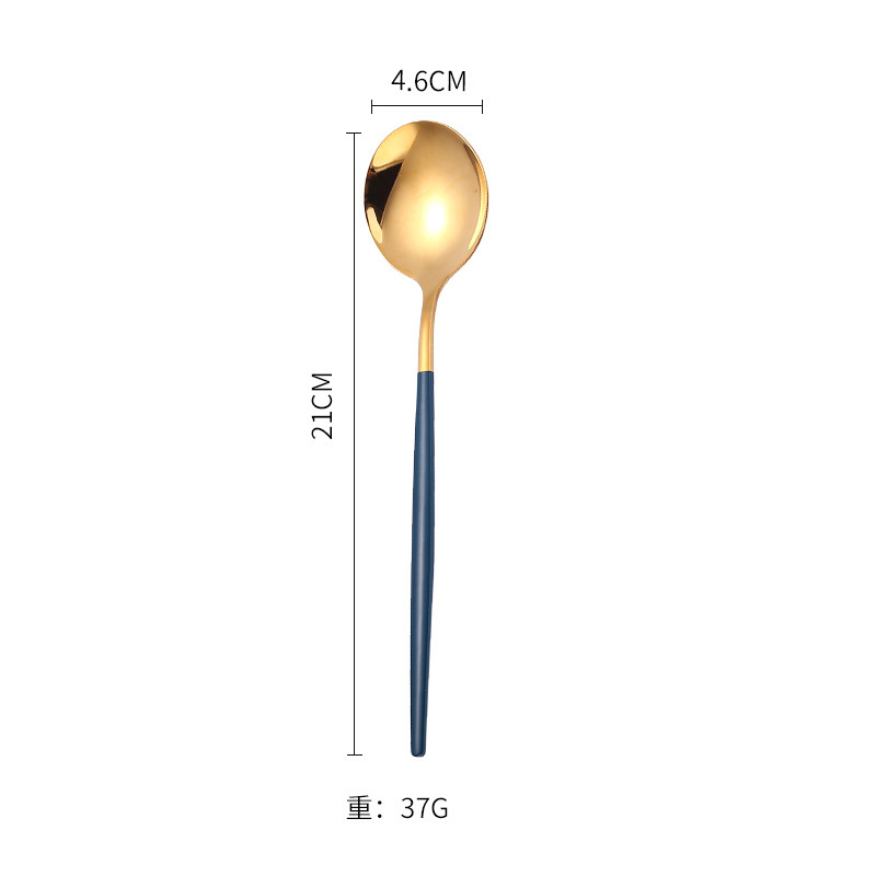 ポルトガルステンレスナイフフォークスプーンセットヨーロッパ式高颜値食器ホテル洋食ステーキナイフフォーククロスボーダースプーンフォーク|undefined