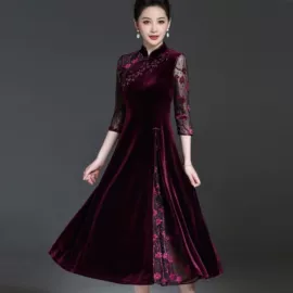 妈妈服;中老年连衣裙;连衣裙