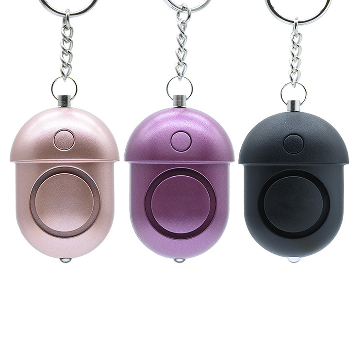Alarma Personal con Llavero de Jalón Con Luz LED 125-130 dB para Mochila y Autodefensa