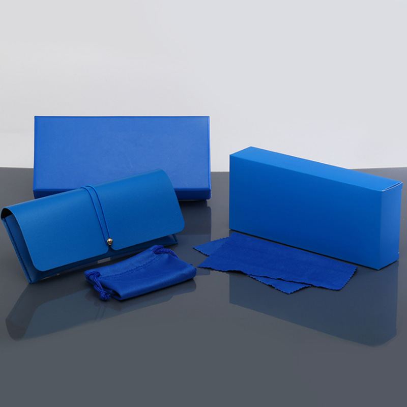 New sunglasses glasses case color drawstring leather sunglasses case PU leather glasses leather packing box