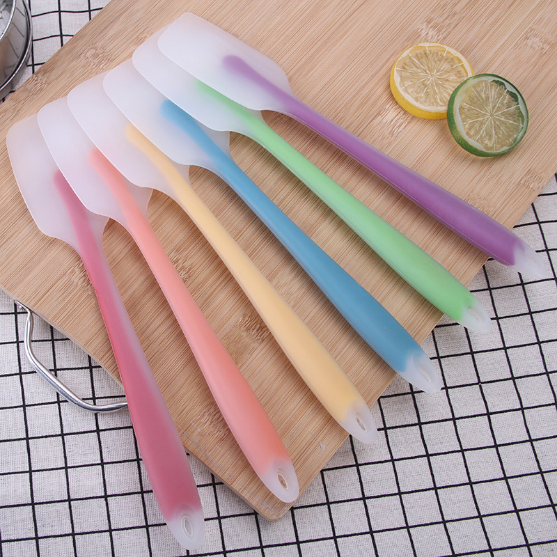 Factory direct supply integrated cream butter silicone scraper high temperature transparent large cake spatula mixing scraper