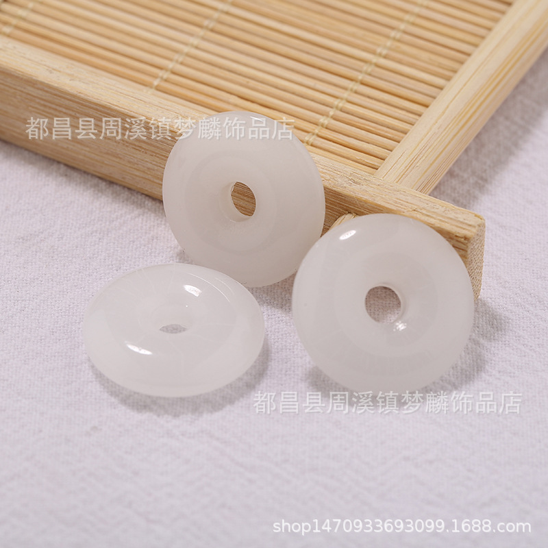 10 ~ 30mm hebilla de seguridad de cristal de imitación de Jade perlas sueltas estilo antiguo horquilla tapeta COLLAR COLGANTE accesorios de la joyería DIY image 4