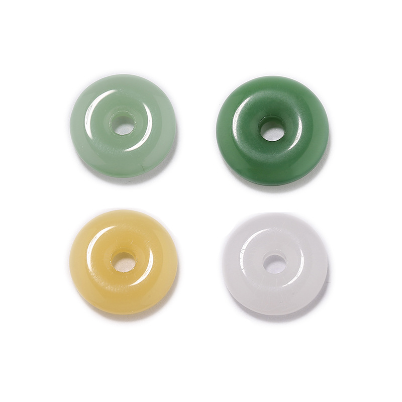 10 ~ 30mm hebilla de seguridad de cristal de imitación de Jade perlas sueltas estilo antiguo horquilla tapeta COLLAR COLGANTE accesorios de la joyería DIY image 6
