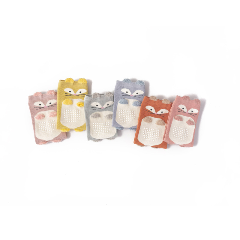 Primavera Nuevo Bebé sobre la rodilla calcetines de dibujos animados zorro dispensación largo bebé gateando vaina sobre la rodilla calcetines de bebé