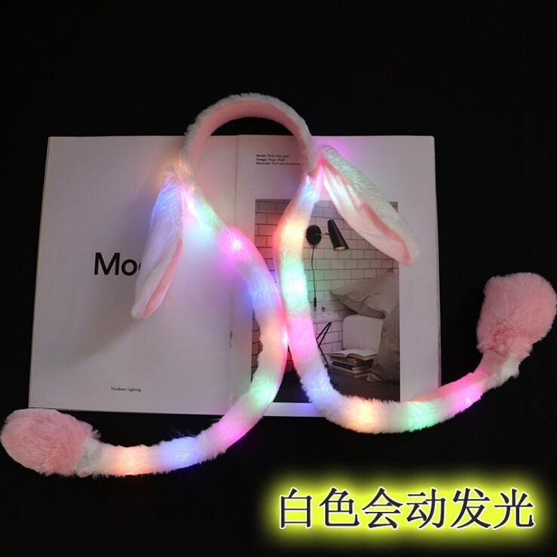 플러시 에어백 머리띠 (야광 흰색)