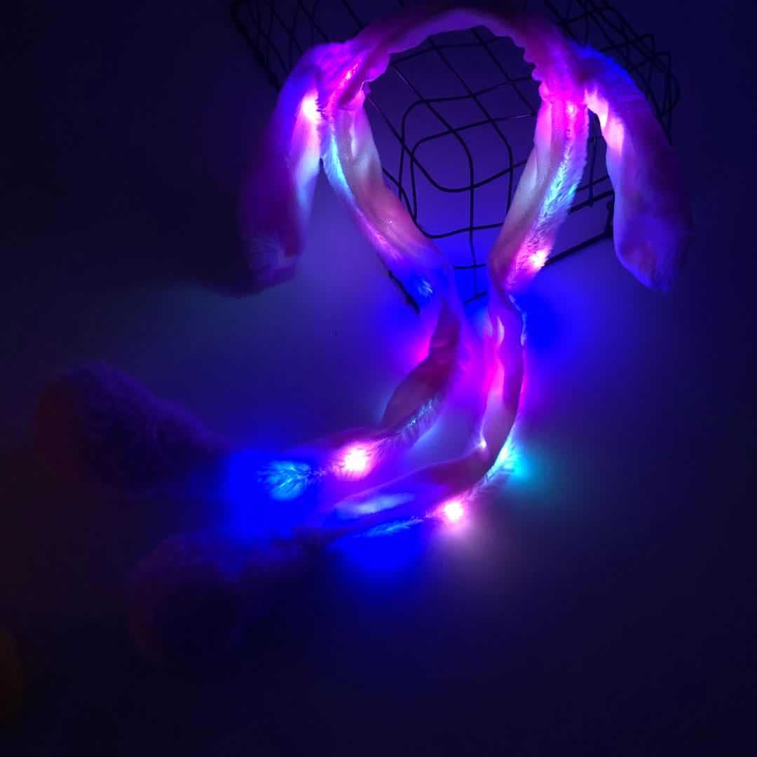 플러시 에어백 머리띠 (빛나는 보라색)