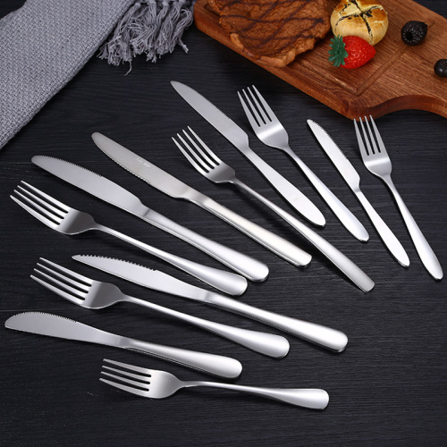 Bare stainless steel steak knife and fork Western food set two-piece set 304 steak knife 1010 steak knife and fork