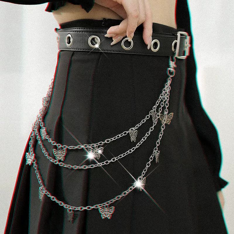  Fashionable creative pendant, belt hip-hop style, brand trousers, uniform, skirt, European style