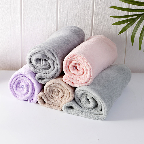Coral velvet dry hair hat for women, thickened super absorbent dry hair towel, double-layered turban, quick-drying towel manufacturer wholesale