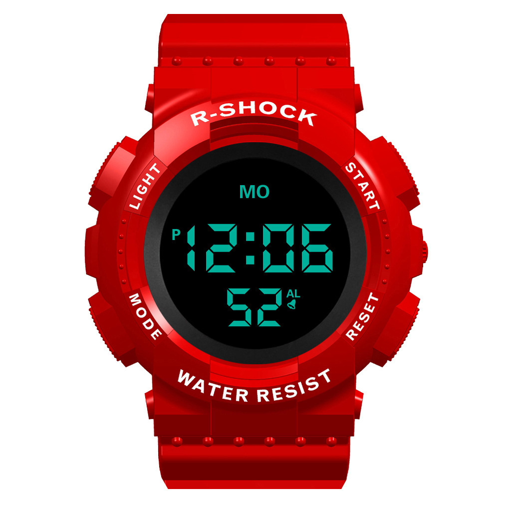 2024 nueva venta al por mayor de los hombres estudiante pantalla negra multifuncional luz fría reloj electrónico moda reloj deportivo al aire libre