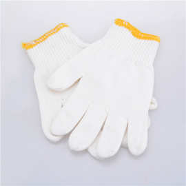 工厂批发尼龙手套 劳保防护白色工业手套 加厚耐磨防护手套