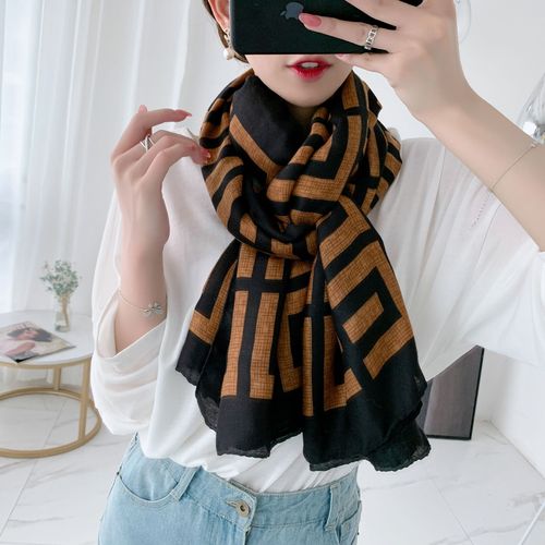 South Korea Dongdaemun white-collar student travel versatile dual-purpose shawl scarf silk scarf female versatile scarf