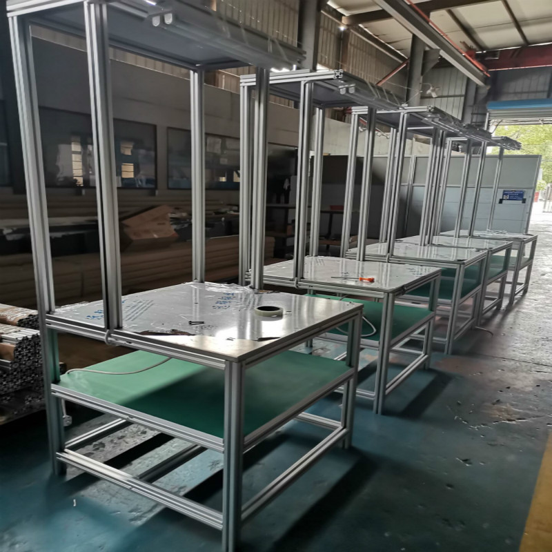 厂家直销铝型材工作台防静电操作台喷塑防火板流水线