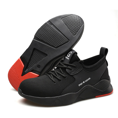 Cross-border labor protection shoes for men, anti-smash and puncture-resistant, breathable steel toe-cap safety shoes, wear-resistant, soft-soled work protective shoes, large size