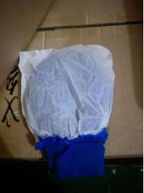 양면 약 55g, 내피 포함 (파란색 두꺼운 타입)