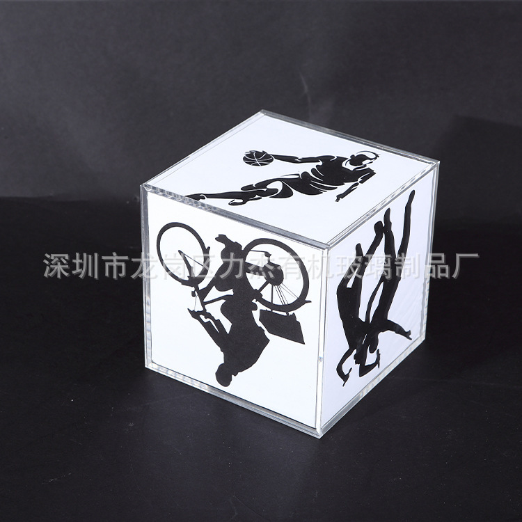 Acrylic Six-Sided Hollow Box Wholesale Removable Plexiglass Uv Printing Transparent Six-Sided Photo Frame