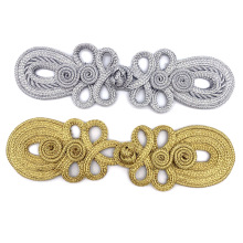 妙艺盘扣金银丝水滴中国风大衣唐装旗袍装饰英伦服饰复古大纽扣