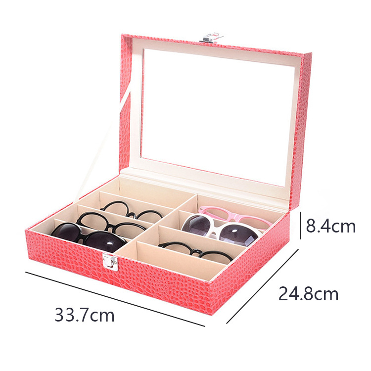 8칸 악어무늬 안경 케이스 1호