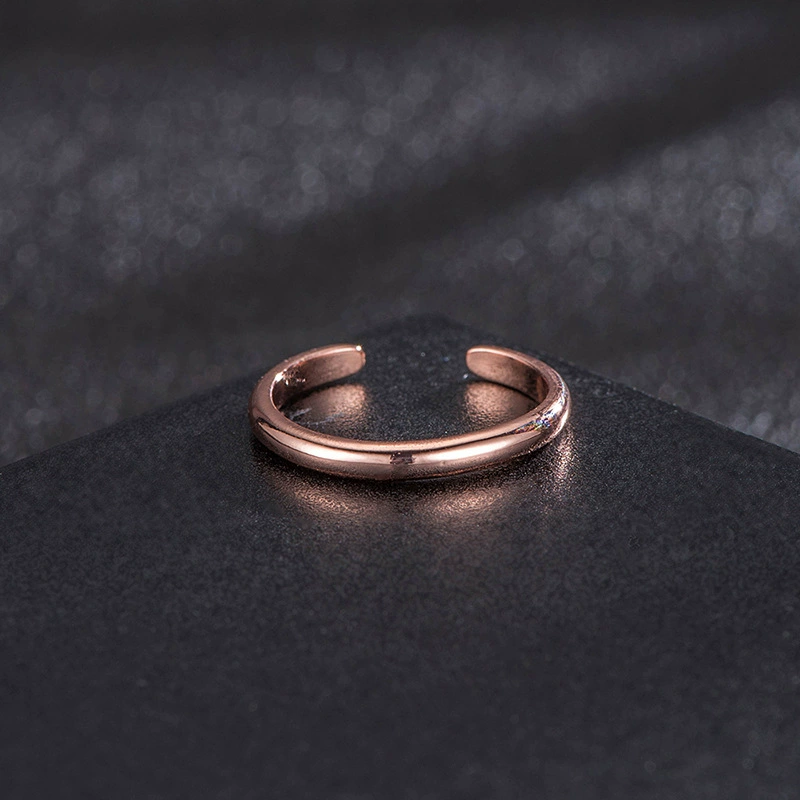 Adjustable Toe Ring, European Style, Open Band, Plated Finish, 3 Colors (White/Gold/Pink)