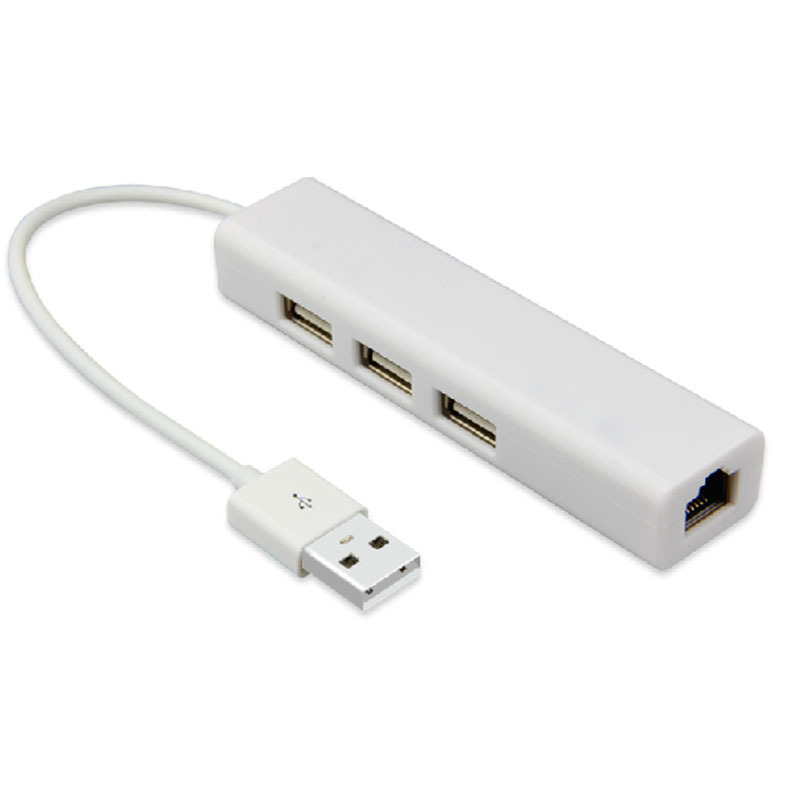 Cross-border USB2.0 100 m wired network card one-to-four HUB computer external RJ45 HUB 3-port docking station