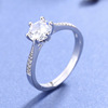 Classic wedding ring, universal accessory, Japanese and Korean, simple and elegant design, micro incrustation