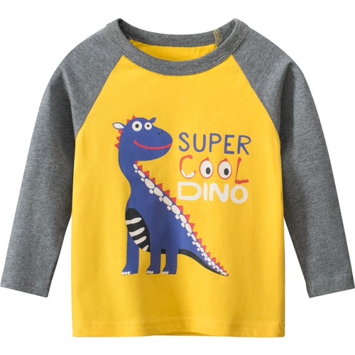 27kids brand children's clothing autumn new products Korean version boys' bottoming shirts children's long-sleeved T-shirts wholesale one piece