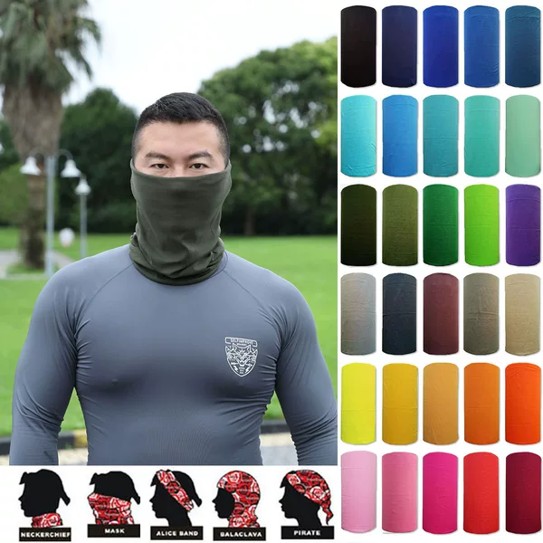 Outdoor Seamless Headscarf Solid Color Headscarf Hiking Magic Headscarf Cycling Sports Children's Headscarf Face Mask Fashion