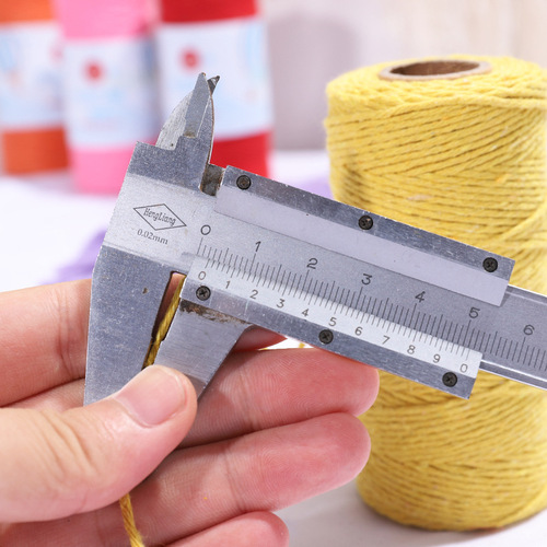 Manufacturer 1mm colorful multi-strand cotton thread Bohemian style tapestry decorative rope 100 yards a roll of cotton rope