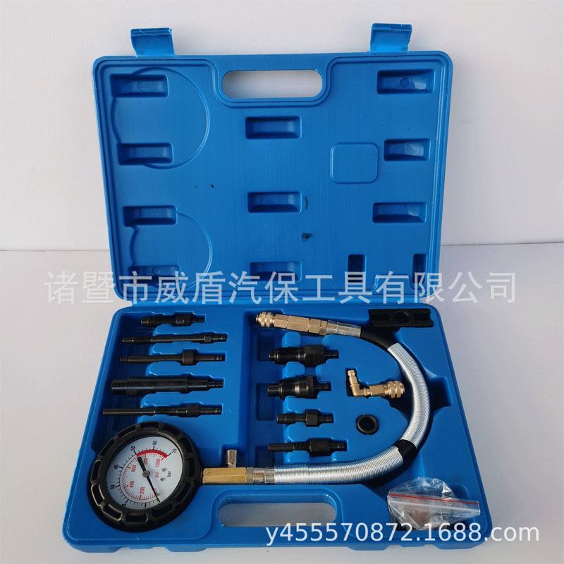 厂家批发WD-0015B柴油气缸压力表柴油发动机高压气缸检测套装工具