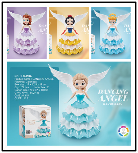 Cross-border influencer electric swivel dancing fairy tale princess children boy girl educational parent-child toy