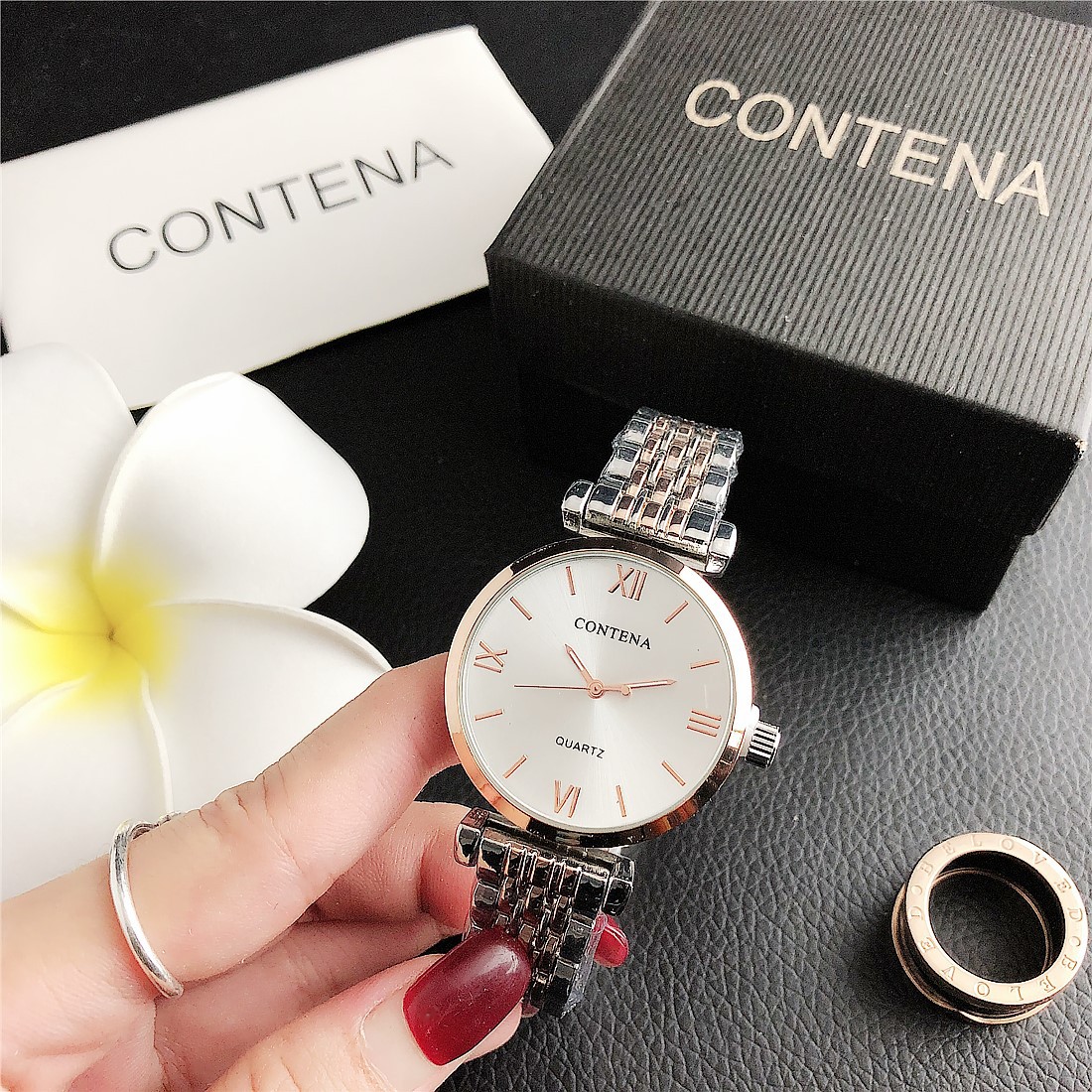 Korean Style Simple Watch, Women's Stainless Steel Student Quartz Watch, Fashionable Men's Watch, Non-Mechanical Harajuku Preppy Style