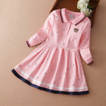 女童连衣裙2025新款秋装小女孩洋气中大儿童海军英伦学院风公主裙