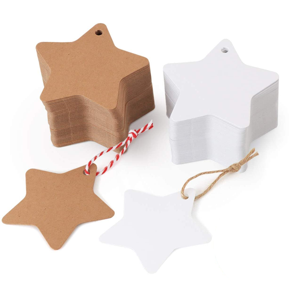 牛皮纸星星黑色卡纸创意经典空白无印刷吊牌 许愿瓶吊卡