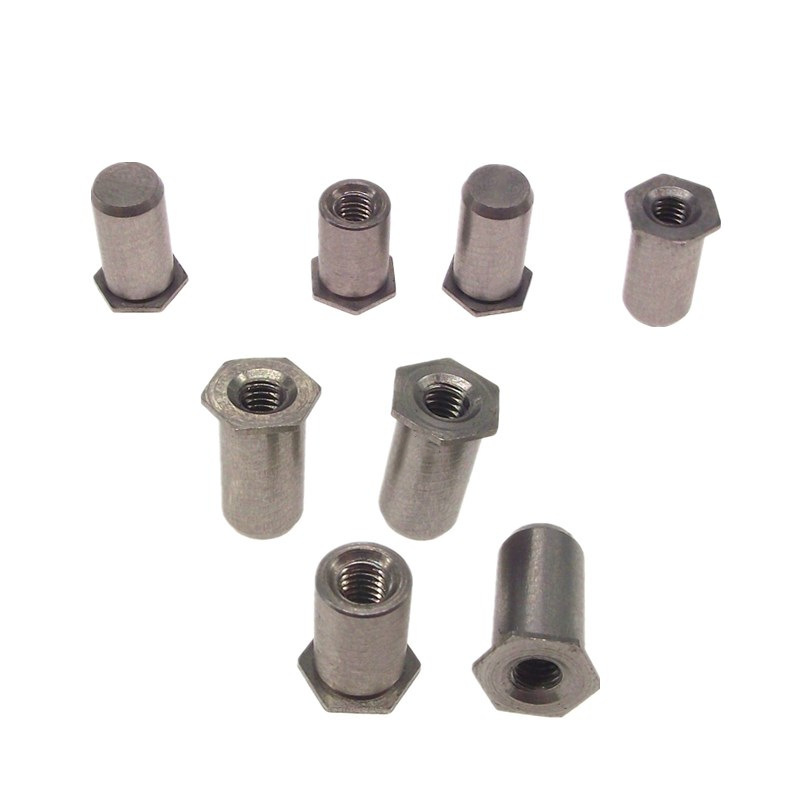 标准通孔螺母柱 6.0板孔不锈钢通孔压铆螺母柱SOS-M4机箱压铆螺柱