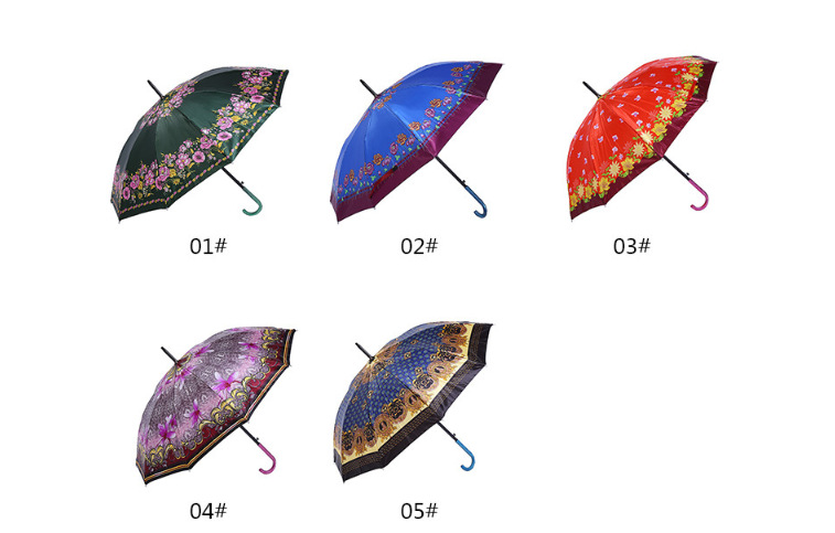 Paraguas de satén de alta calidad, 10 varillas, para mujer, con logo personalizable, parabrisas y sombrilla, fábrica al por mayor