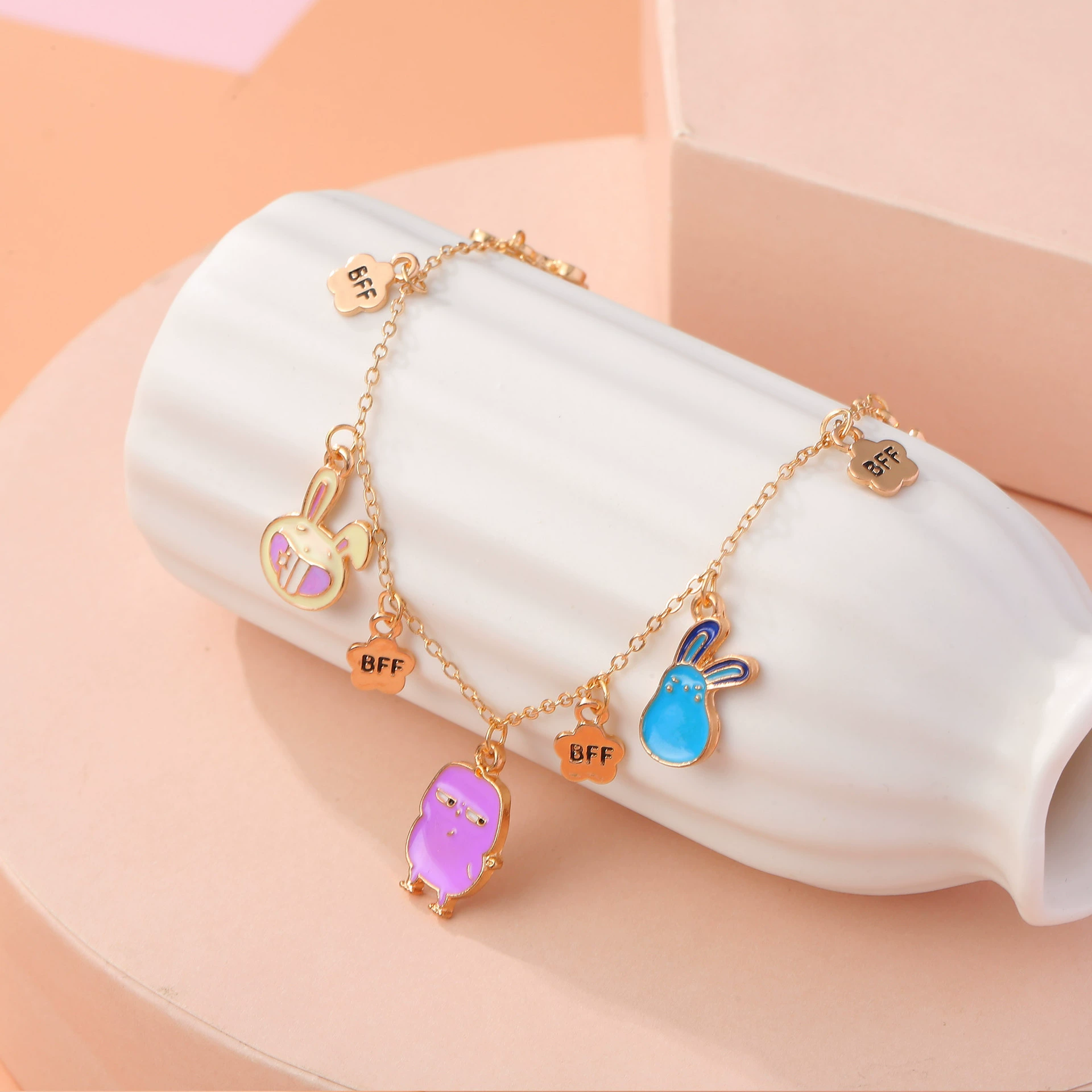 Cute children's jewelry, metal sunglasses, bracelet, Korean style