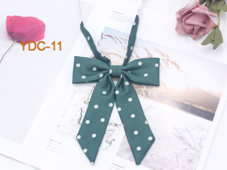 Punto de fabricante Pajarita de lunares pequeños Estilo universitario coreano Pajarita de mango largo para niñas Ropa de marinera Accesorios de uniforme JK