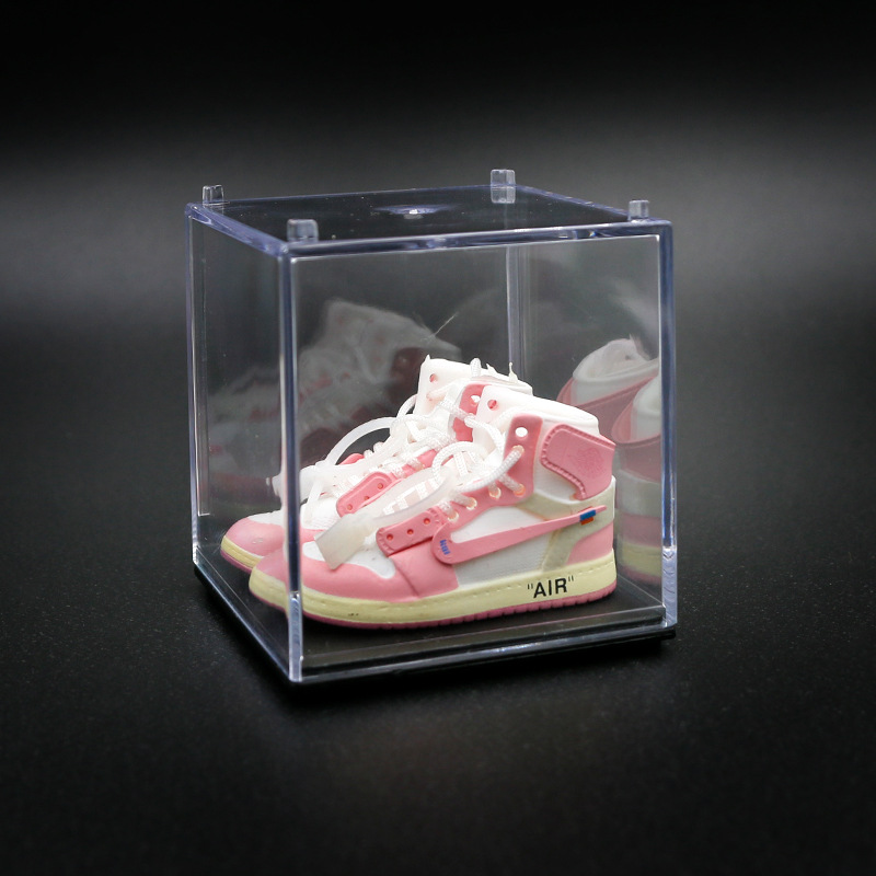 AJ zapatos de baloncesto zapatos de moda mini modelo tridimensional dedo del pie rojo y negro decoración del coche decoración de la torta modelo de zapato hecho a mano