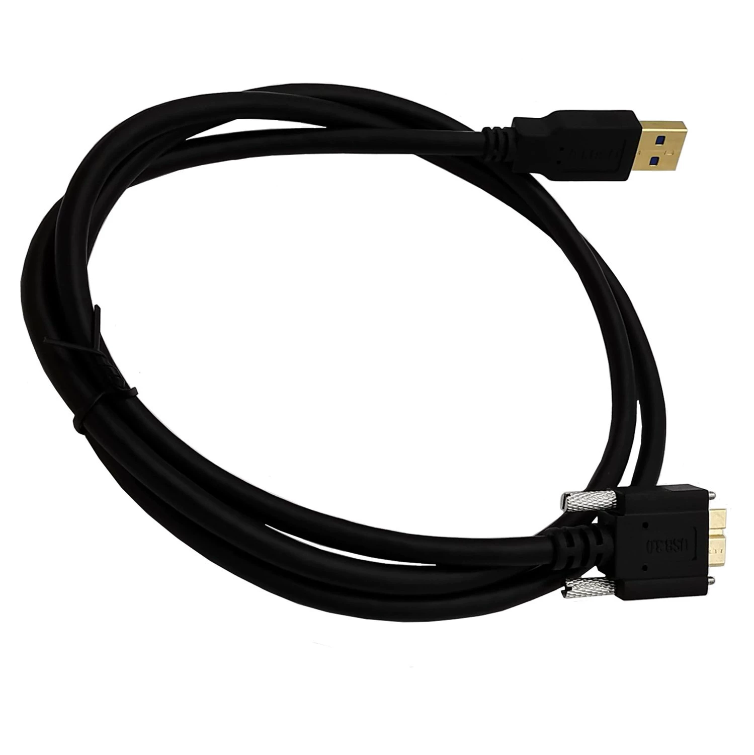 Gold -plated 3.0 industrial camera hard disk box player USB AM to Micro B with a fixed screw data cable