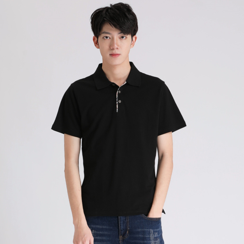 Exportaciones personalizadas Europa Alemania Francia EE.UU. comercio exterior camiseta de manga corta para hombres estilo coreano polo camiseta cultural ropa de trabajo