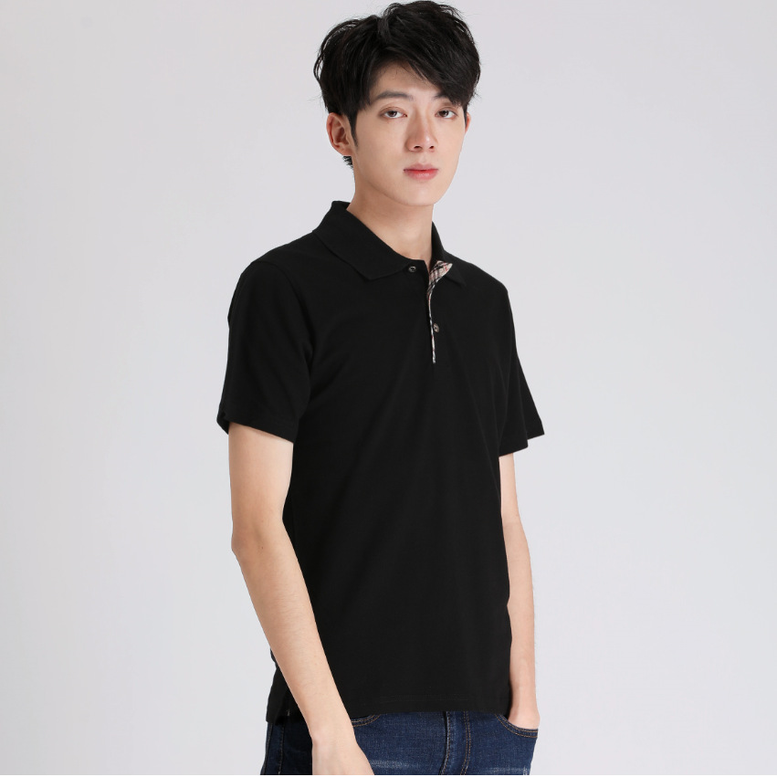 Exportaciones personalizadas Europa Alemania Francia EE.UU. comercio exterior camiseta de manga corta para hombres estilo coreano polo camiseta cultural ropa de trabajo