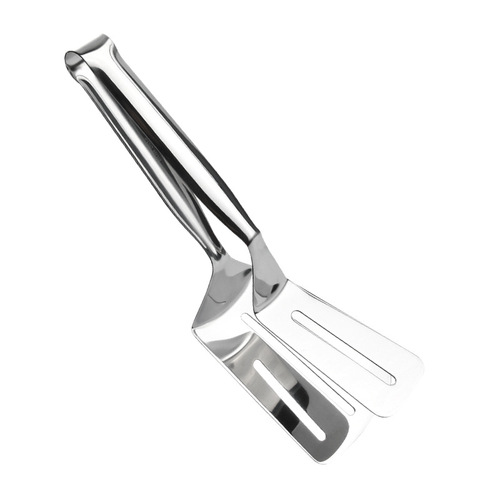 Extended stainless steel frying fish shovel clip, household multi-functional shovel steak clip, kitchen food frying special food clip