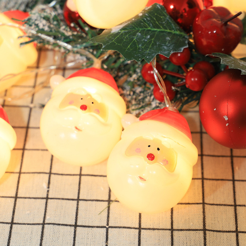 Cadena de luz transfronteriza de Santa Claus lindo alce decoración de vacaciones muñeco de nieve LED Cadena de luz al aire libre vacaciones Navidad Cadena de luz