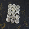 Imitation of ivory fruit, leaving the skin, carving auspicious Pingxiang, imitating white Bodhians, carved bergamot Lotus Back Cloud Sanzhu Accessories